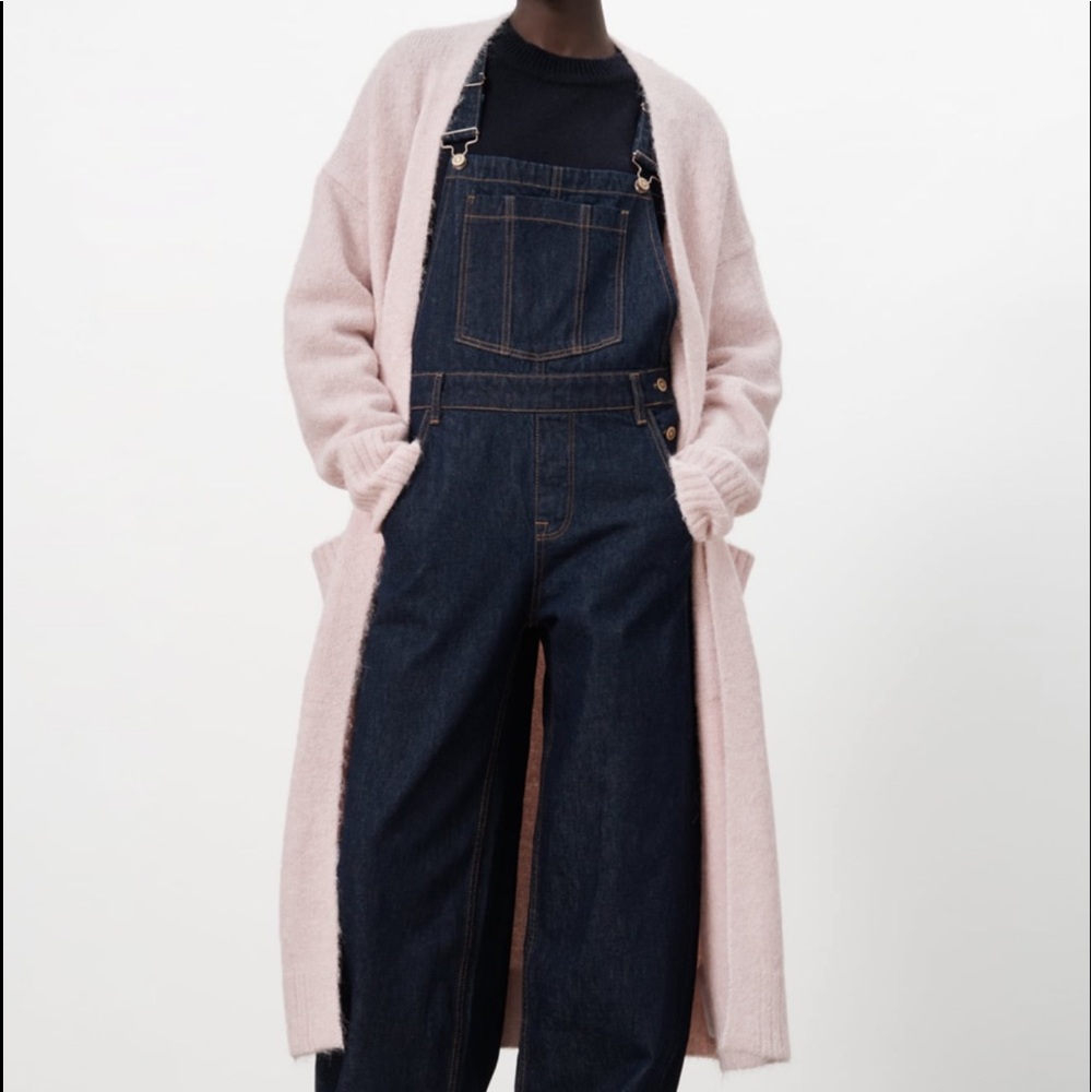 Long knit pocket cardigan